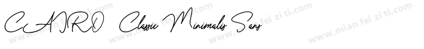 CAIRO   Classic Minimalis Sans字体转换